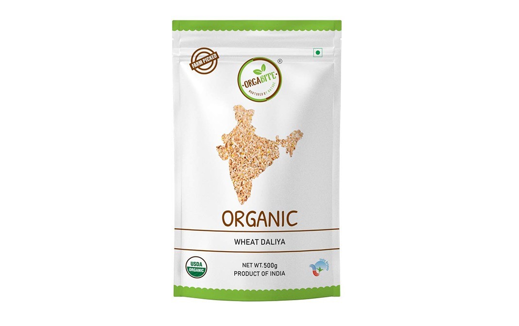 Orgabite Organic Wheat Daliya    Pack  500 grams